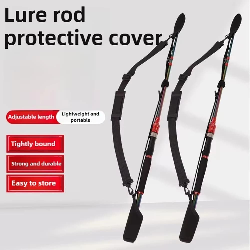 Borsa Porta Canna da Pesca Regolabile, Tracolla Portatile per Canna da Pesca, Protezione per Canna da Pesca, Accessori per Mulinello