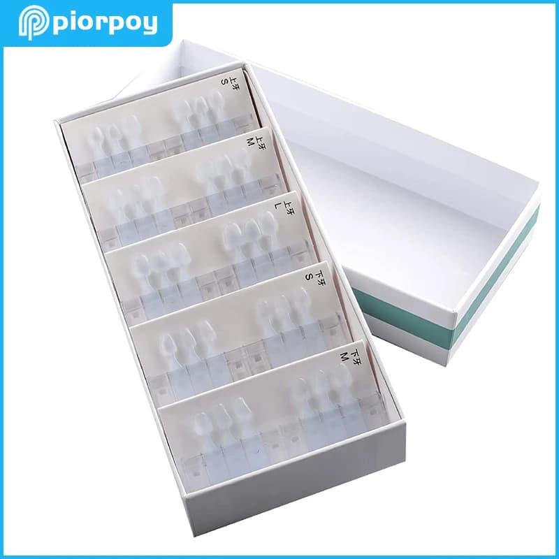 PIORPOY Veneers Dentali Stampo dei Denti Resina Composita Fotopolimerizzazione Denti Wall decal Front Gluing Dentity Whitening 30 Pz