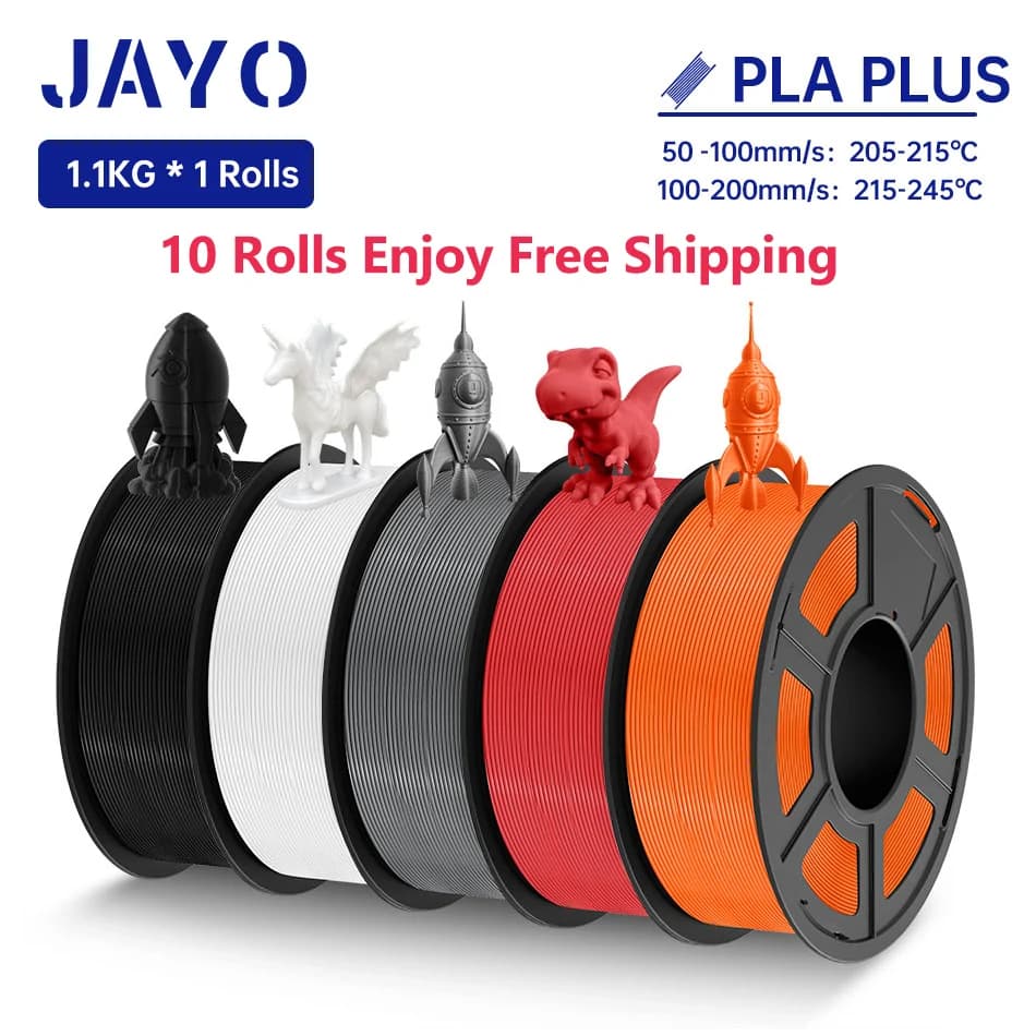3D Printer Filament JAYO PLA Plus 1,75 mm PLA + filament 1,1 kg/rotole Filament for 3D printing well wrapped with high tenacity 363 meters