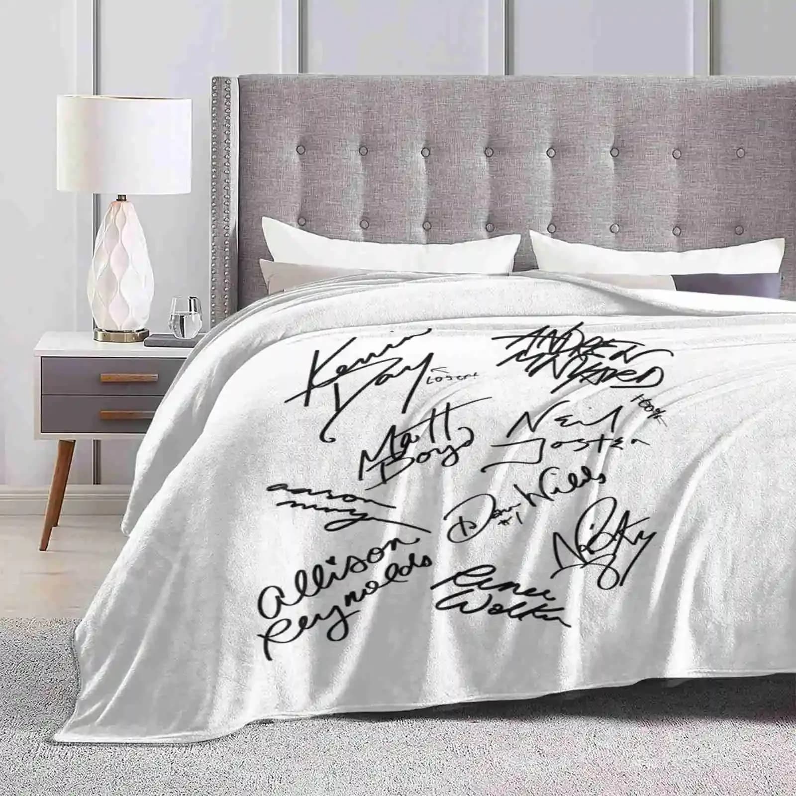 Gli autograph delle fox' ultima coperta Super morbida e leggera e sottile la Foxhole Court The Kings Men michael Sakavic Neil Josten Andrew