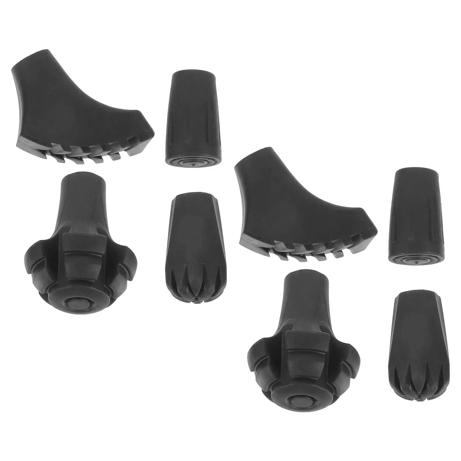 8Pcs Wear Resisting Rubber Crutch Tips Non Slip Walking Stick Bottom Caps Hiking Pole Replacement Accessories Trekking Pole