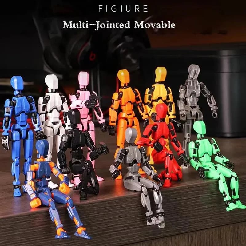 Multi-Giunto Mobile Shapeshift Robot 3D Stampato Manichino Fortunato 5 Personaggi Action Figures Giocattoli Genitore-bambini Gioco Per I Regali
