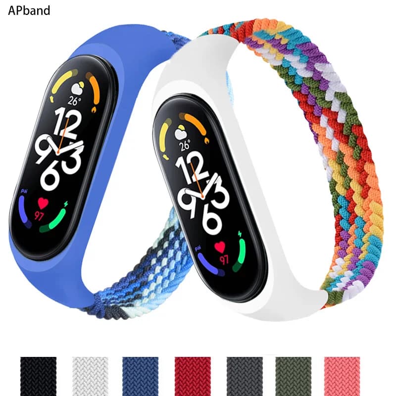 Bracciale per Mi band 5 6 cinturino in Nylon intrecciato Solo Loop pulseira bracciale Miband4 Miband5 cinturino per xiaomi Mi band 4 3 cinturino