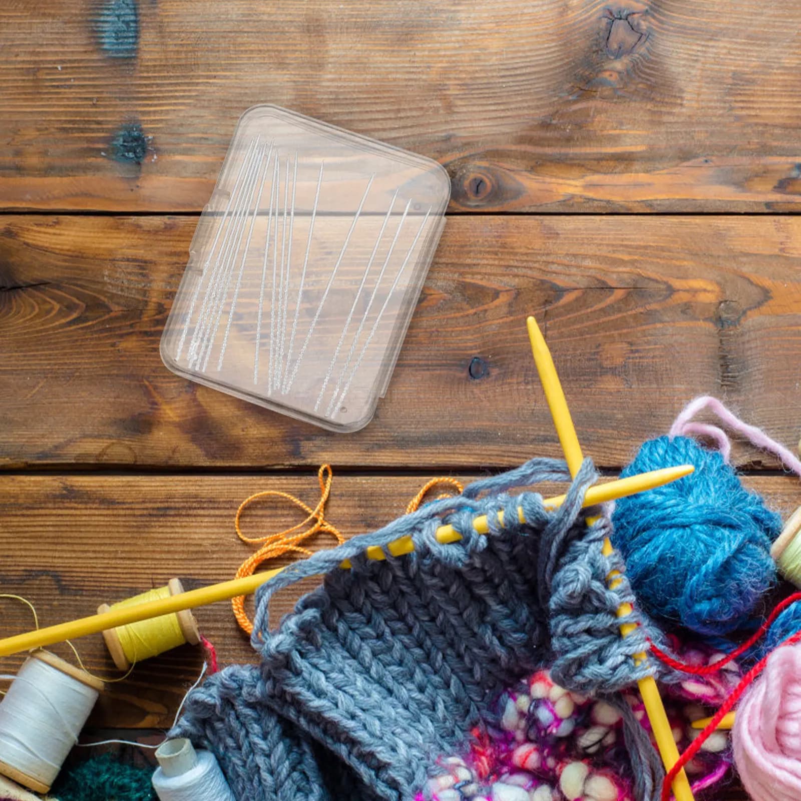 15 Pezzi Ago Versatile Zigrinato Senza Foro per Riparazione Maglioni, Tessuti, Abbigliamento, Aghi per Tappezzeria e Uncinetto