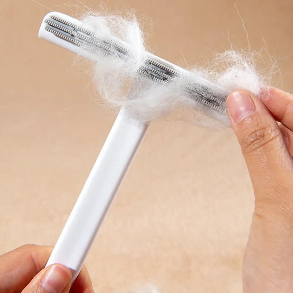 Rasoio per vestiti in gomma morbida, design a doppia testa, spazzola per pelucchi, manico ergonomico, strumento per la manutenzione dell'abbigliamento per la rimozione delle pillole in tessuto