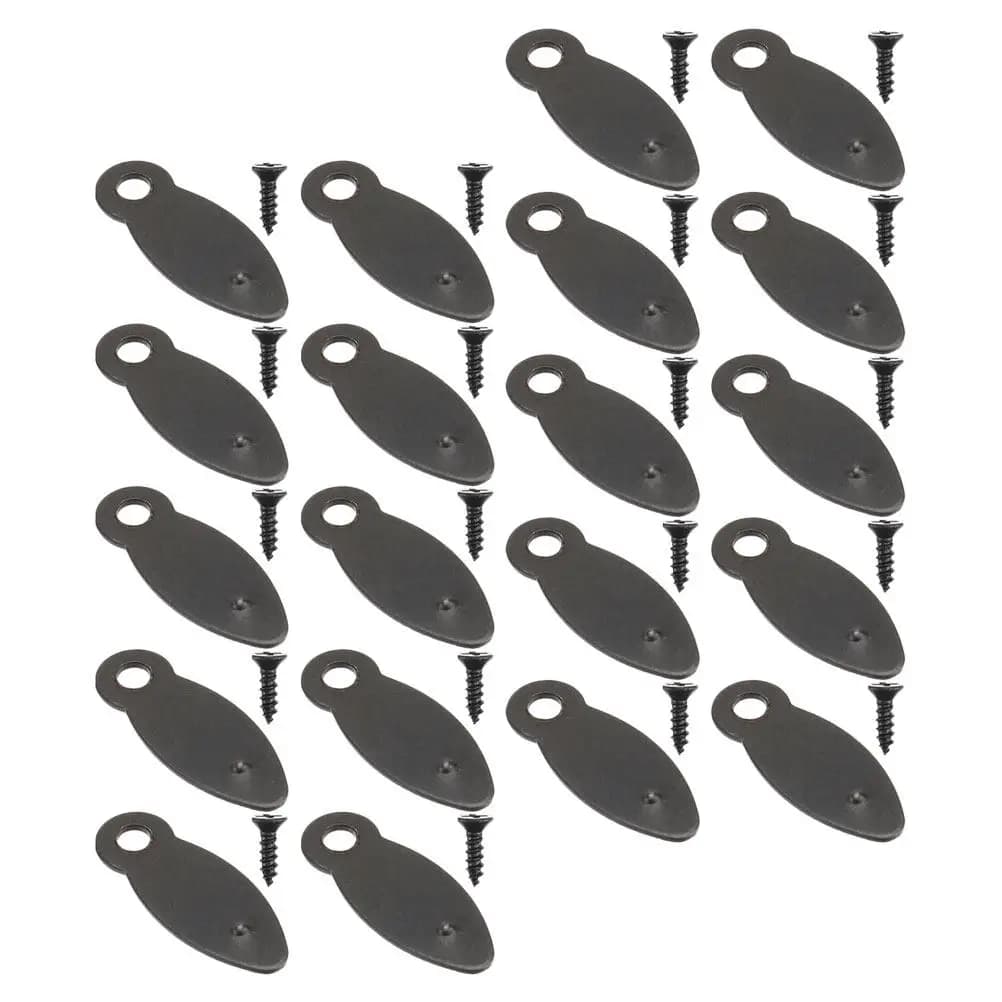100Pcs Picture Frame Accessories Black Metal Clips Heavy-Duty Flat Backing Hardware Secure Backboard Fixing for 9x22mm Frame DIY