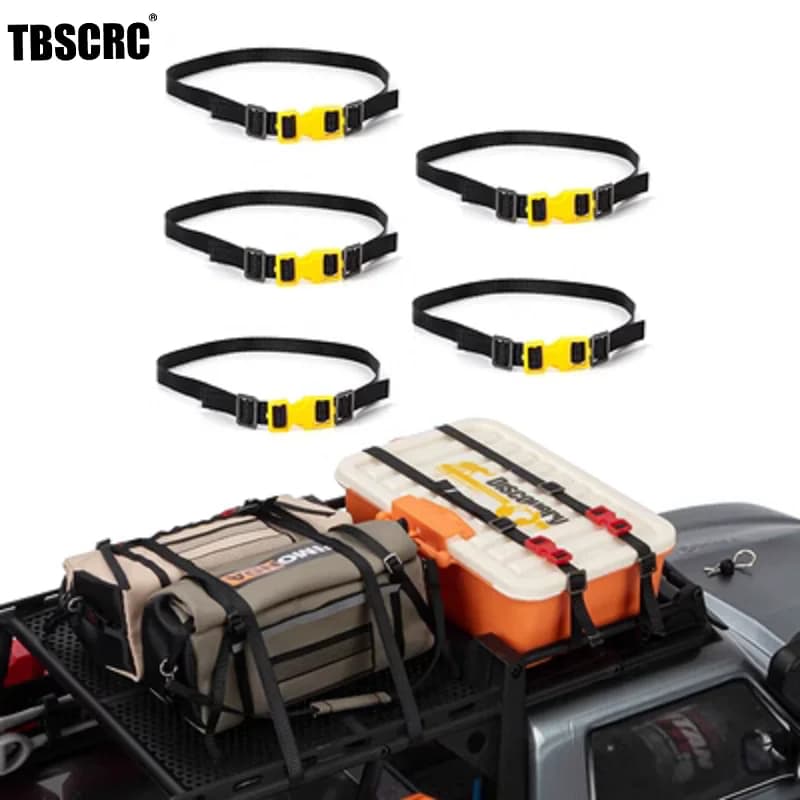 TBSCRC 5PCS scala bagagli corda portapacchi cinghie di fissaggio per 1:10 RC Crawler Car Axial SCX10 90046 TRX4 TRX6 Redcat Gen8 VS4-10
