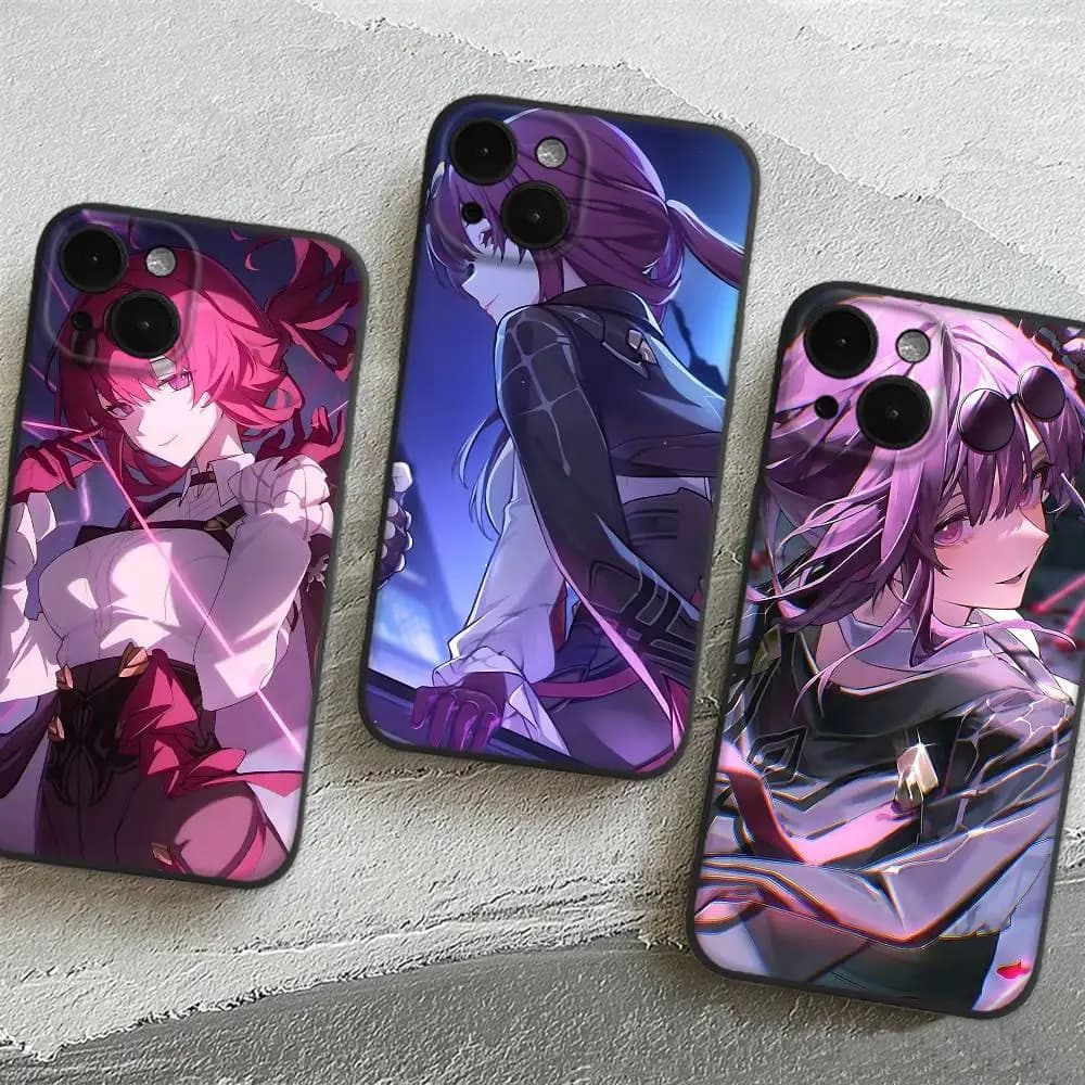 Anime Game Honkai Star Rail Kafka Phone Case For Apple iPhone 17 16 Pro Max 15 Pro Max 14 13 12 11 Mini Wave Oil Back Short