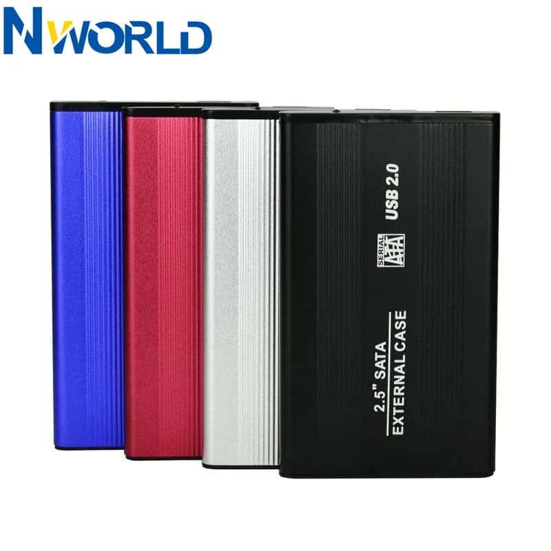 Scatola di immagazzinaggio esterna in metallo da 2.5 pollici HDD Externo di vendita calda per disco rigido da Sata a USB 2.0 con cavo USB