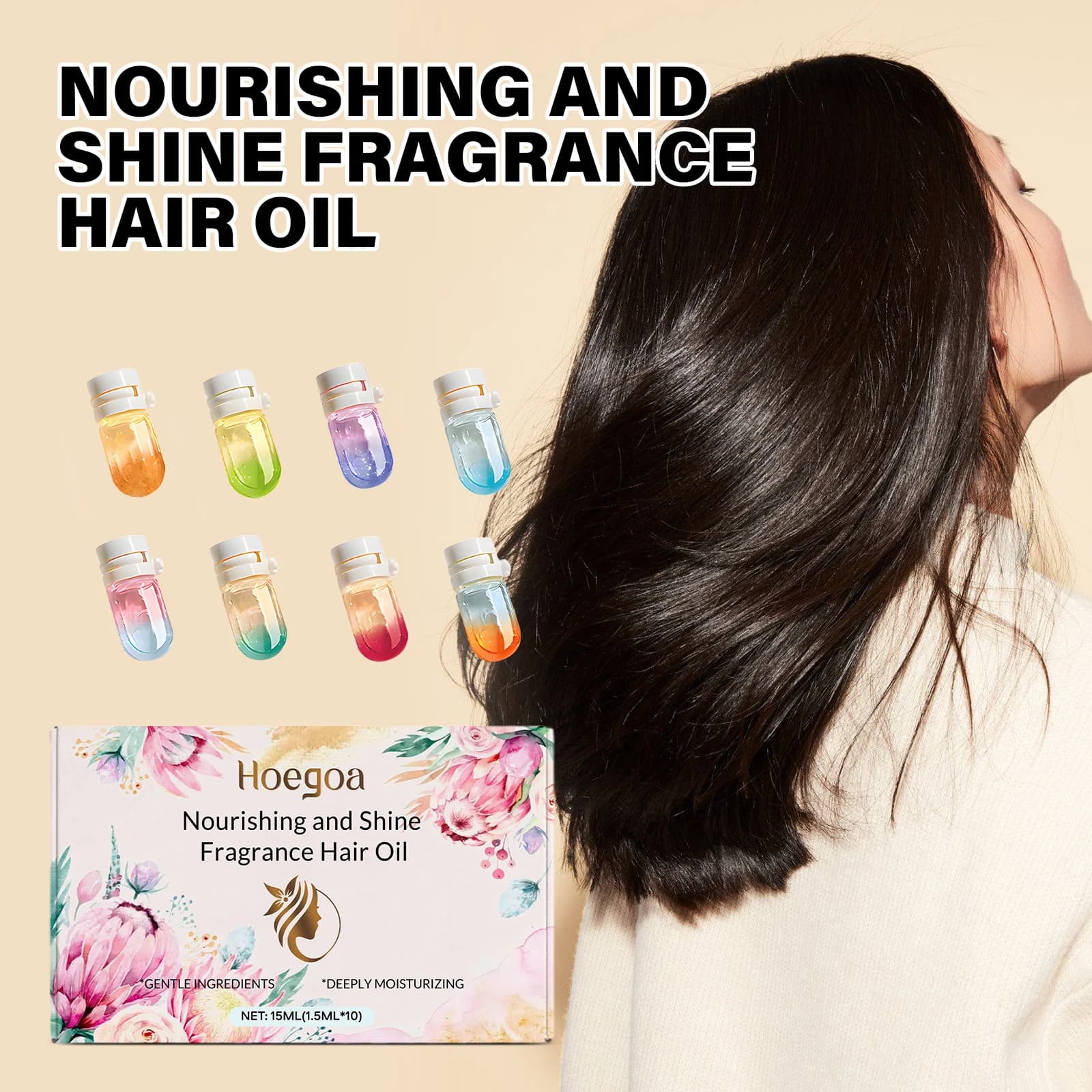 Fragranza Capsula di olio essenziale per capelli Nutriente Idratante Riparazione Capelli ricci asciutti Profumo floreale duraturo Prodotto per la cura dei capelli delle donne