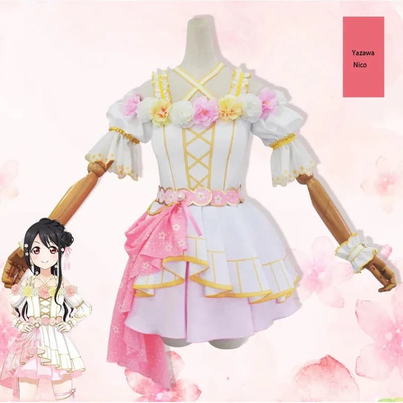 Anime LoveLive Fiore Celebrazione Costume Cosplay Love Live Tojo Nozomi Nico Honoka Umi Rin Maki Eli Outfit Set completo b;4.f'7;j,3