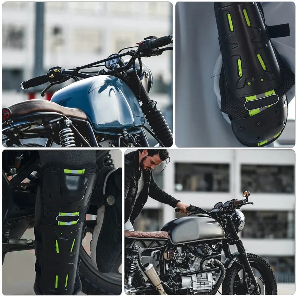 Set di 4 Protezioni per Gomiti da Moto, Attrezzatura Protettiva in ABS Durevole e Confortevole, Accessori per Caschi da Ciclismo