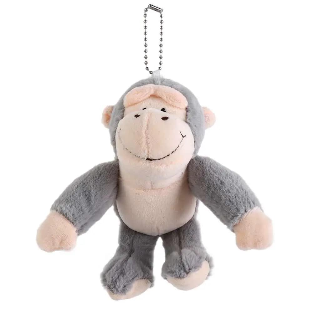 Stuffed Animals Orangutan Keychain Gorilla Plush Doll Monkey Key Ring Keyholder Cartoon Orangutan Plush Toy Bag Pendant