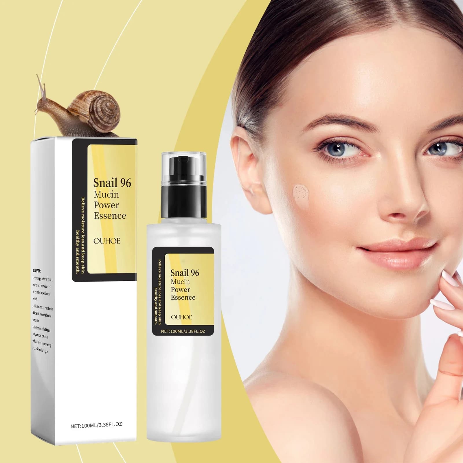 Lumaca 96 Mucin Power Essence Dissolvenza Linee sottili Idratante Lifting Rassodante Levigante Nutriente Schiarente Cura della pelle