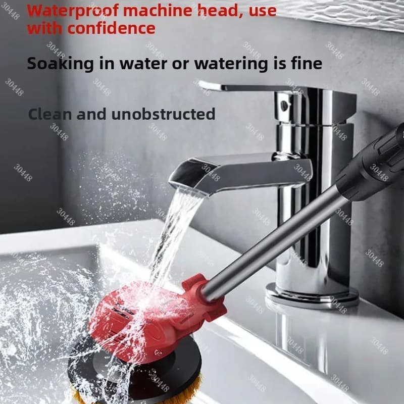 Electric Power Scrubber Brush for Patio Stone Moss Remover Outdoor Wall Bathroom Floor Cleaning Tool