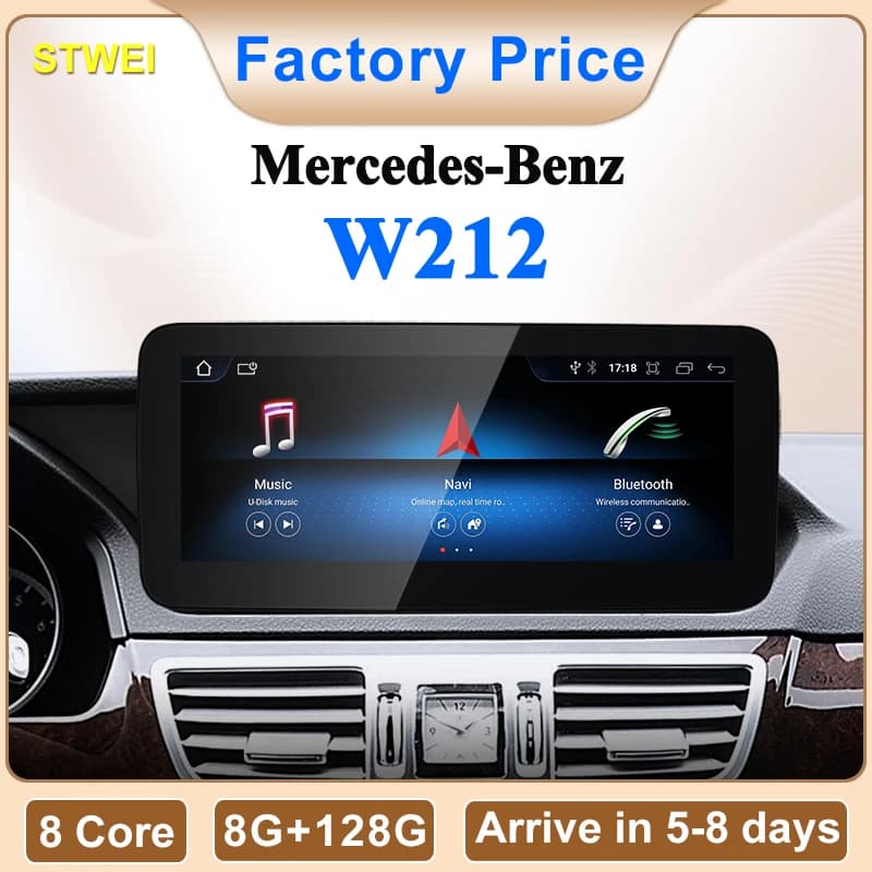 STWE New Car Multimedia Wireless Android AUTO CarPlay schermo da 10.25 pollici da 12.3 pollici per Mercedes Benz Classe E W212 lettori video per auto
