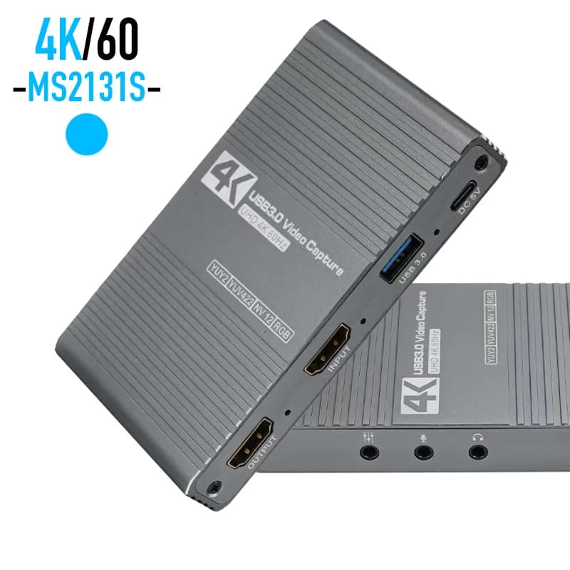NEW MS2131S 4K/60Hz HDTV To USB 3.0 Video Capture Card Proffessional 4K@60 Loop Out Video Recorder Grabber For OBS PS4 Game Live