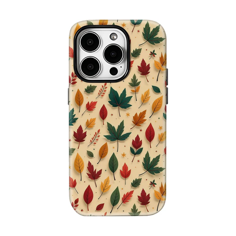 Leaves Phone Case for IPhone 17 16 15 14 13 Pro Max Plus for Magnetic Single Double-layer Tough Case