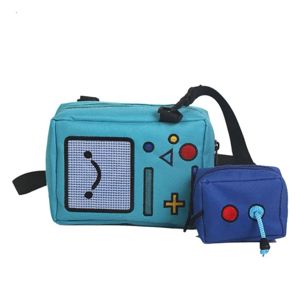 Borse a Tracolla con Motivi Anime e Cartoni Animati per Donne, Portamonete e Porta Telefono, Borsa a Tracolla Piccola in Tela con Design di Console di Gioco, Divertente Borsa a Tracolla