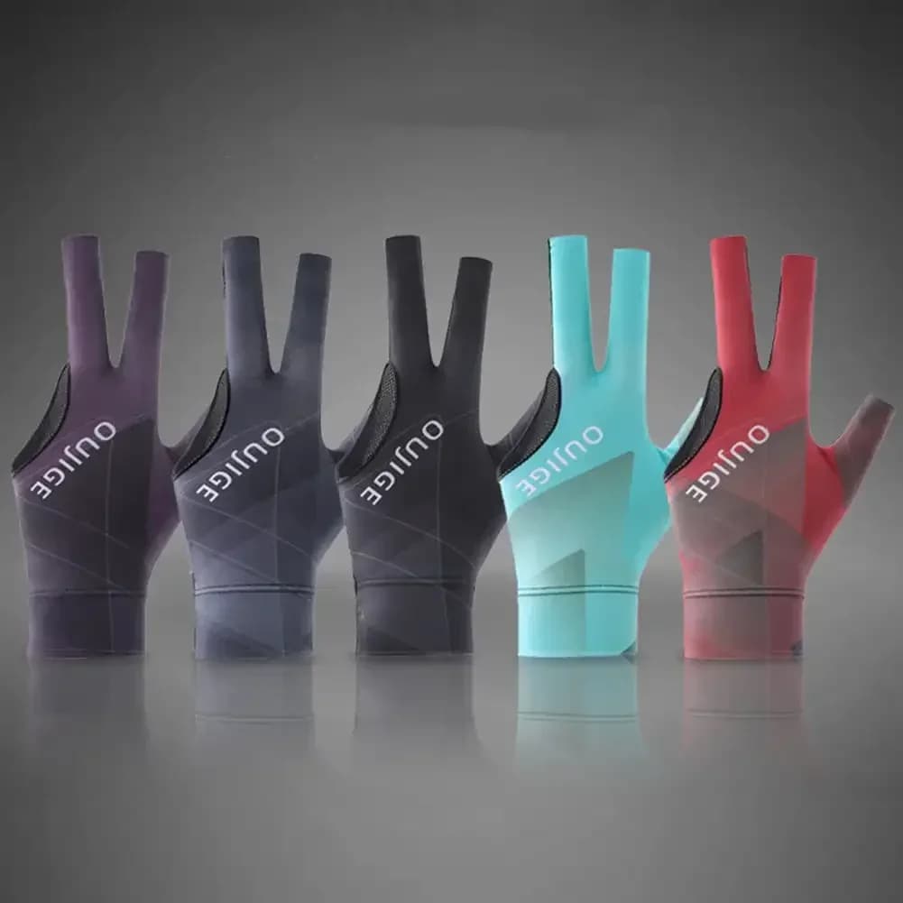 Guanti da biliardo singoli a 3 dita Guanti da biliardo e da biliardo antiscivolo Guanti da biliardo traspiranti resistenti all'usura Accessori da biliardo