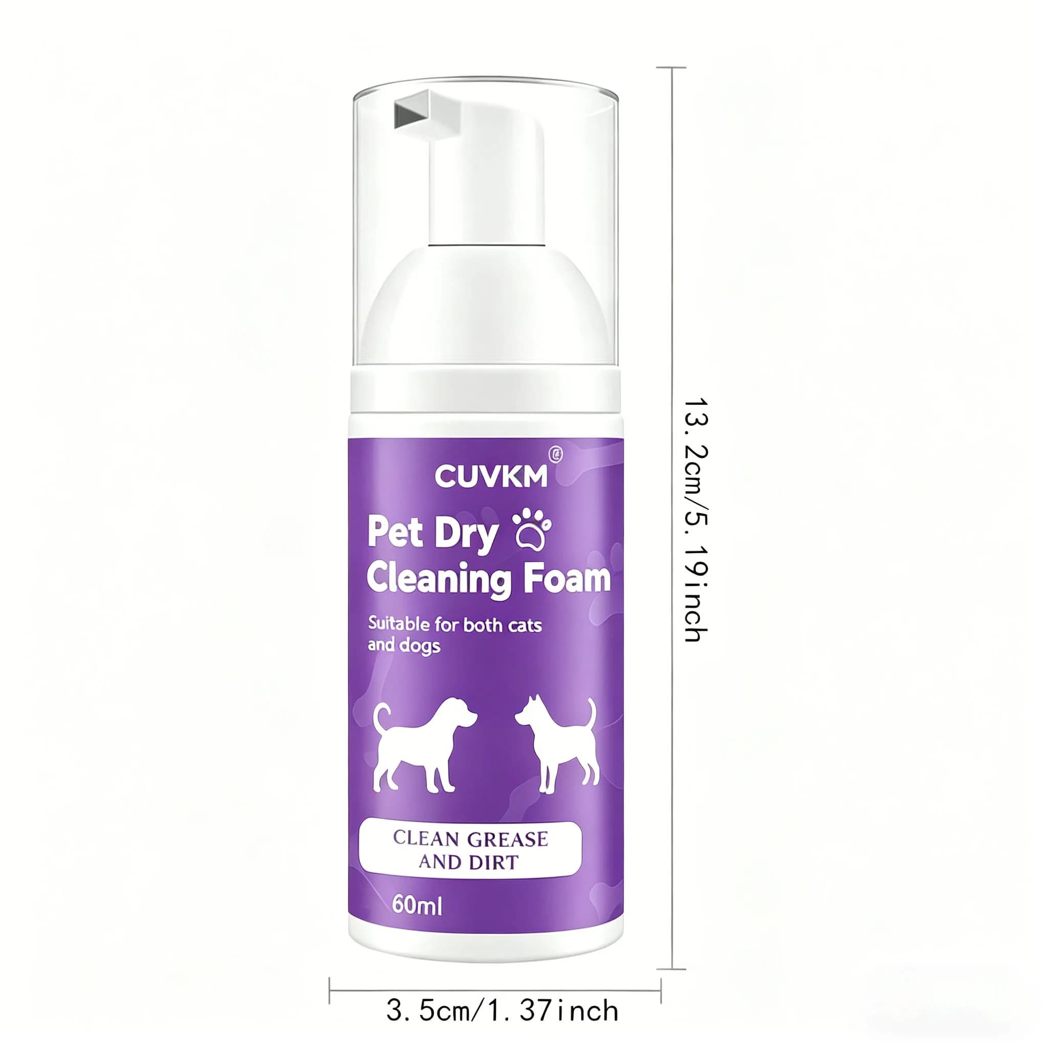 Schiuma per Pulizia a Secco per Animali Domestici - Shampoo Senza Risciacquo per Cani e Gatti, Rimuove Grasso e Sporco, Deodorante e Rinfrescante