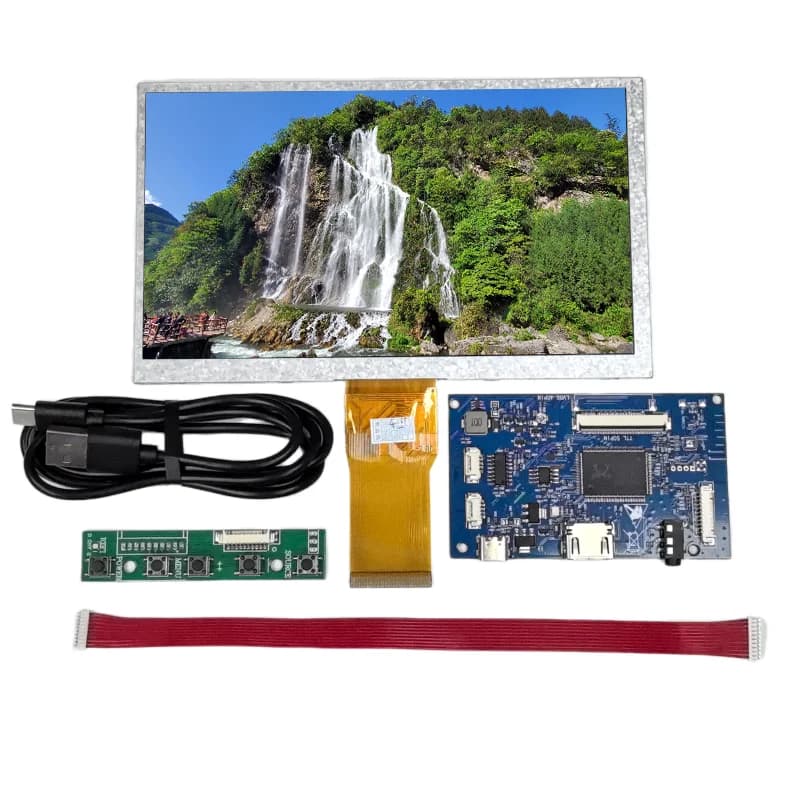 Kit modulo schermo LCD da 7 pollici a 50 pin Kit per auto compatibile HDMI Raspberry Pi 3 Monitor di gioco Attrezzatura industriale USB5V2A