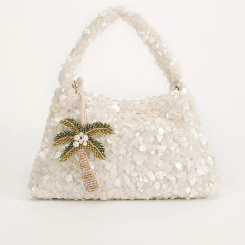 1PCS Puffy Shape Drawstring Closure Scratch Resistant PVC Handbag Niche Styling Accessory for Forest Style Dating Outfit