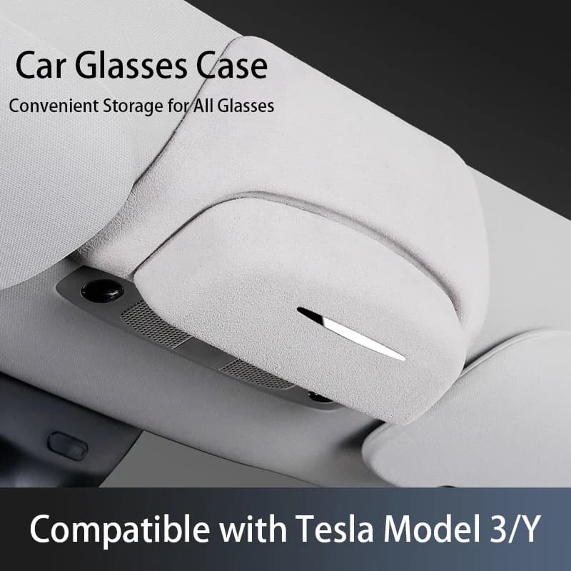 Auto Occhiali Da Sole Box Holder Organizer Panoramico Tetto Apribile Occhiali Scatola di Immagazzinaggio Custodia ABS Per Tesla Modello 3 e Y 2019-2025 Accessori