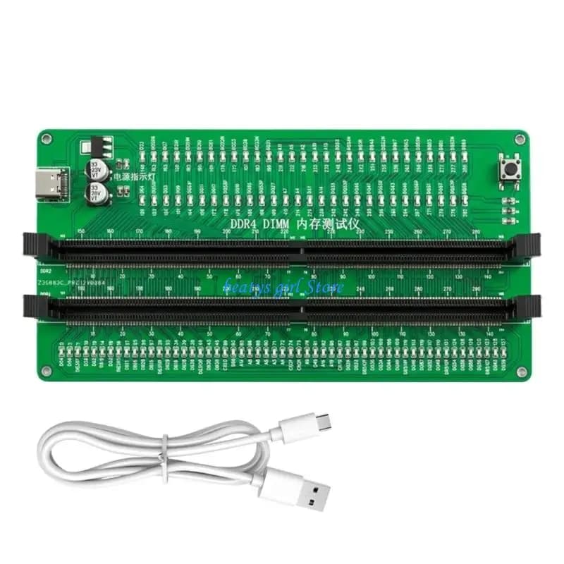 Tester memoria C7AB Scheda test memoria DIMM DDR4 per computer desktop con indicatore LED per scheda test memoria