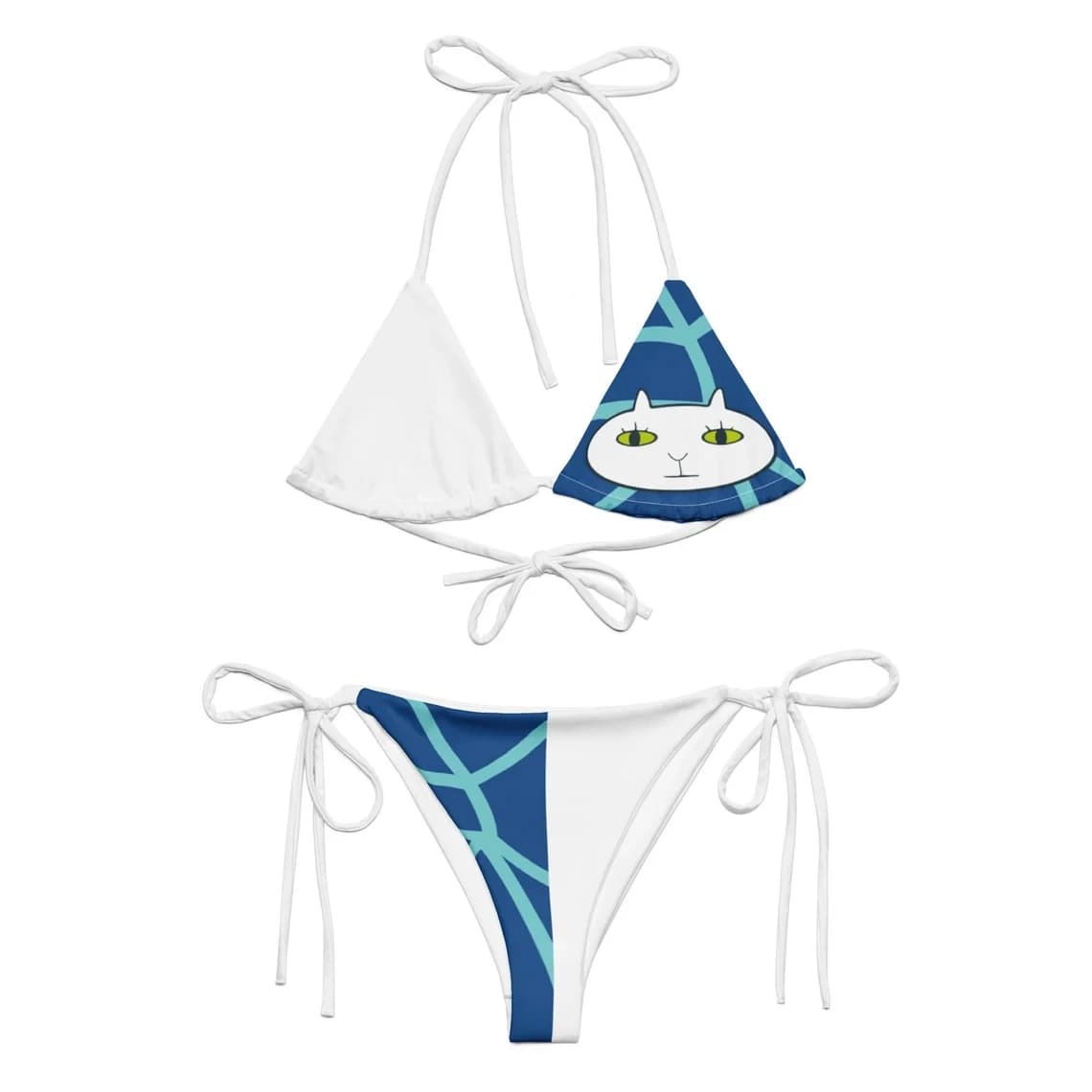 Anime Nami Costume da bagno cosplay Donna Ragazza Sexy Halter Neck Lace Up Bikini Set Halloween Carnevale Costumi da bagno Piscina Party Costume da bagno