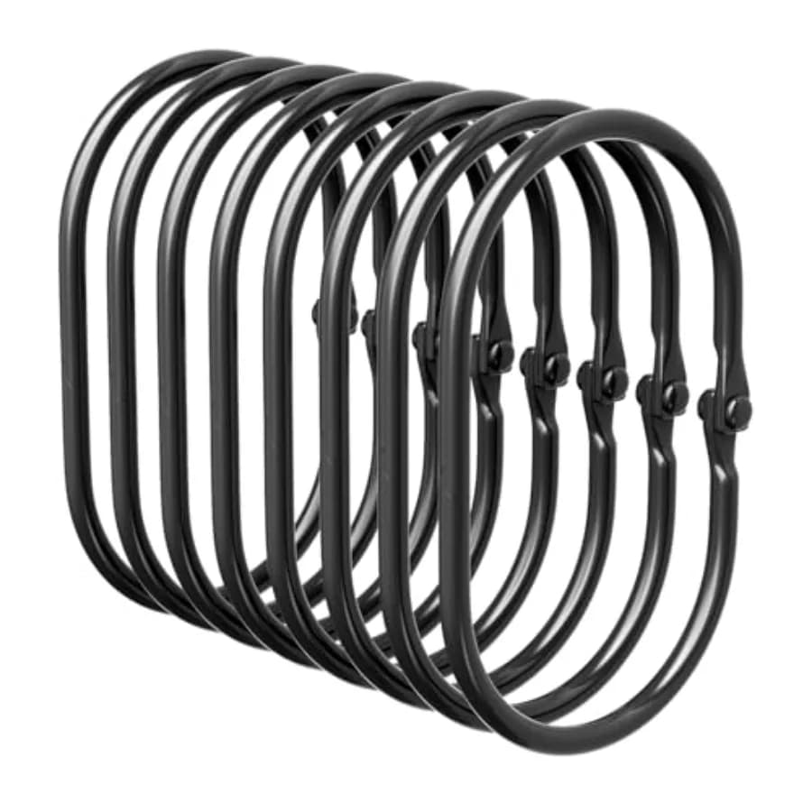 Shower Curtain Rings, Shower Curtain Hooks, Shower Curtain Hooks Rings Rust Proof, Anti-Drop Smooth Shower Rings for Curtain, 1