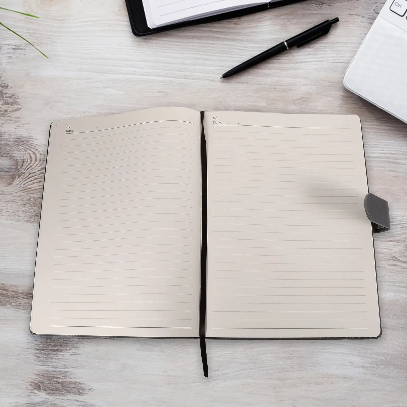 1pc A4 Notepad Planner Notebook Pu Journal Book Flat Smooth Lightweight For Office Home Travel Meeting Schedule