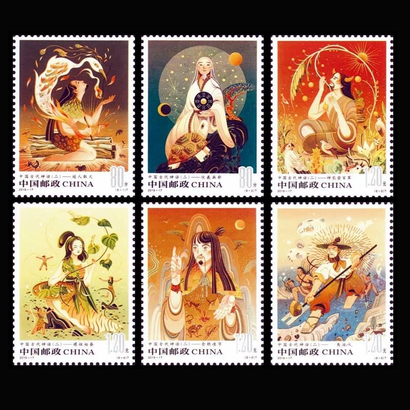 6 PCS/set Chinese Mythology Chinese All New Postage Stamps For Collection 2019