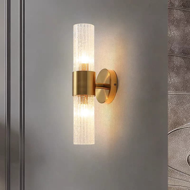 Lampada da parete in vetro incrinato di lusso leggero Illuminazione creativa moderna per soggiorno Camera da letto Hotel Arte Illuminazione squisita Arredamento della stanza