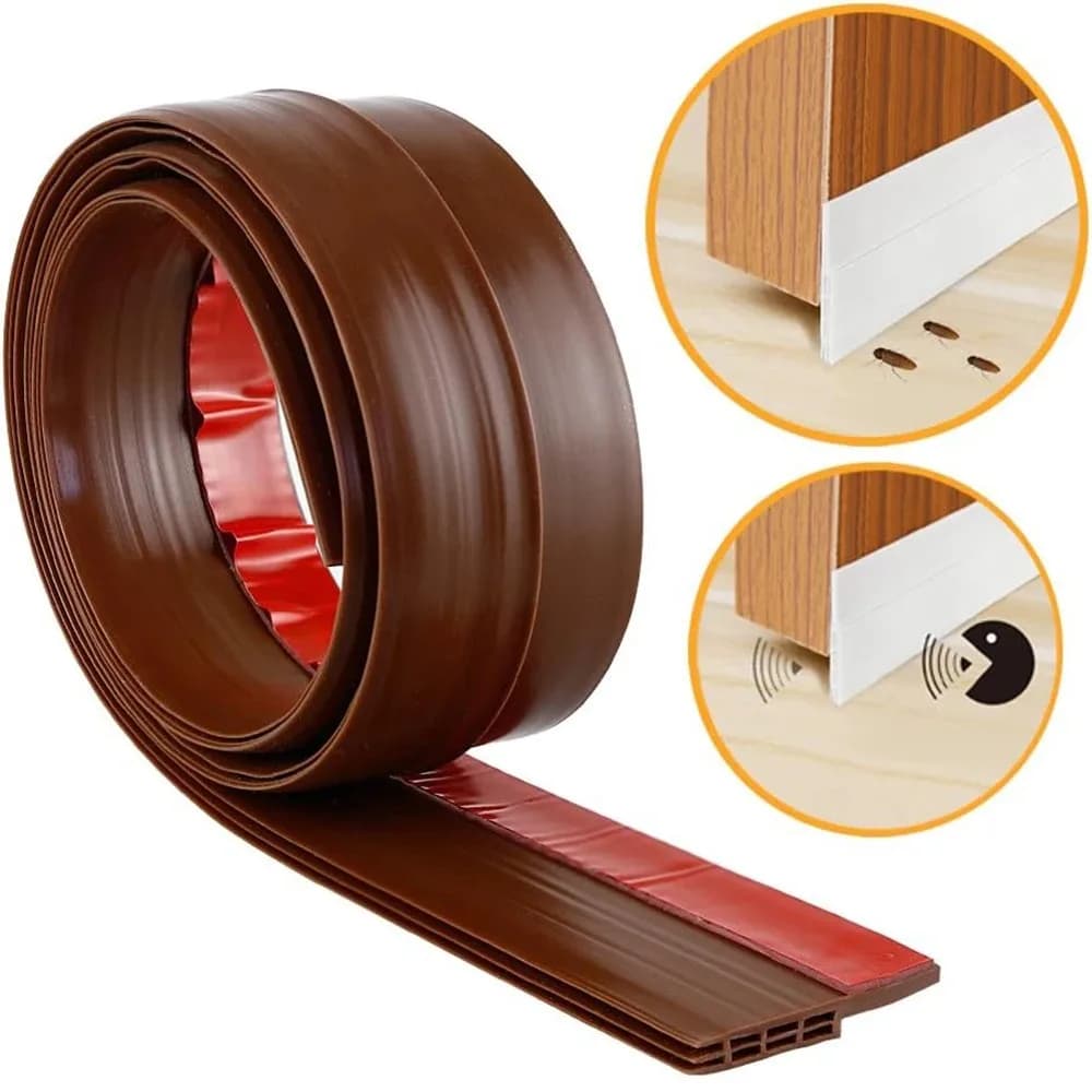 1PC 1M/ 39.37in Porta Tappo Antipolvere Striscia di Tenuta Porta autoadesiva Sotto Gap Striscia Meteo Schiuma Acustica 5 Colori Nastro Anti Bozza