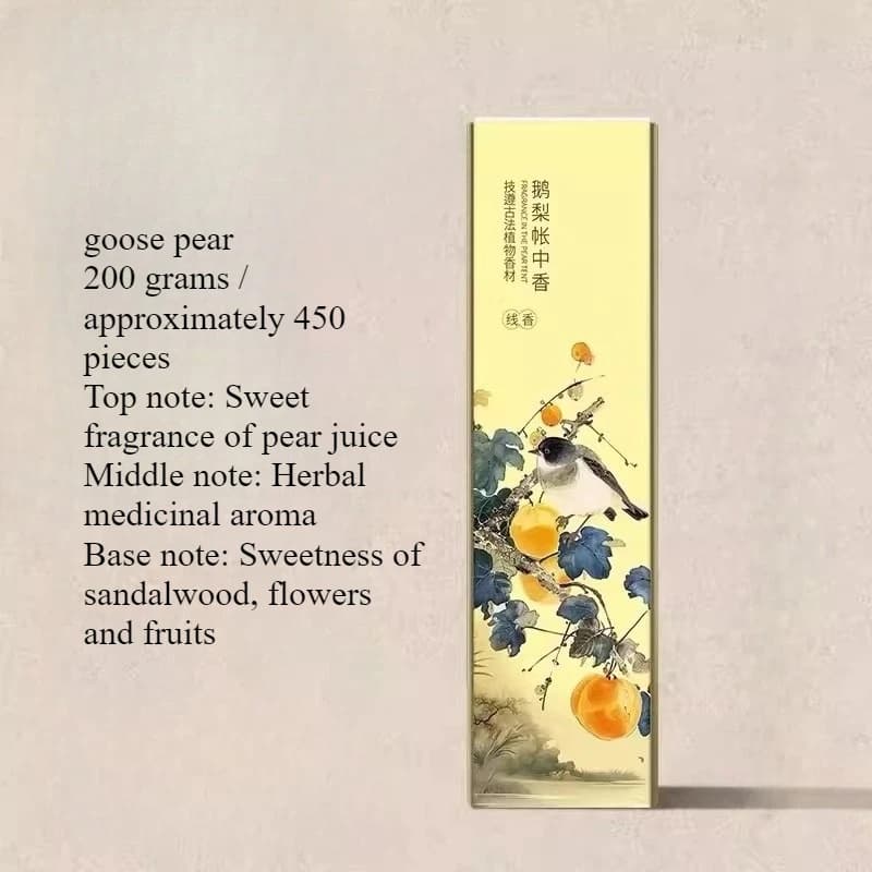 Bastoncini d'Incenso al Sandalo e Pera d'Oca da 200g per Casa, Tempio, Studio, Meditazione, Favorisce il Sonno