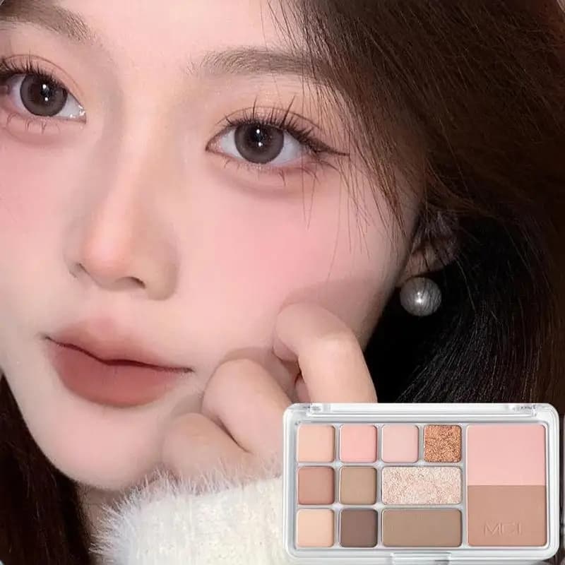 12 Color Multi Purpose Palette Ideal For Everyday Makeup Contouring Blush Eyeshadow Long Lasting High Pigmented Portable Supply