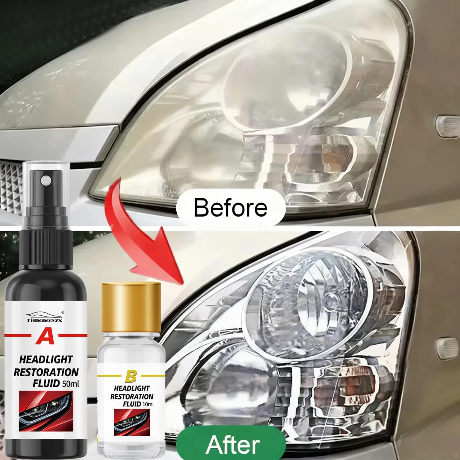 Car Headlight Restoration Polishing Kits Headlamp Scratch Remover Repair Cleaning Oxidation Headlight Crystal Coating Liquid