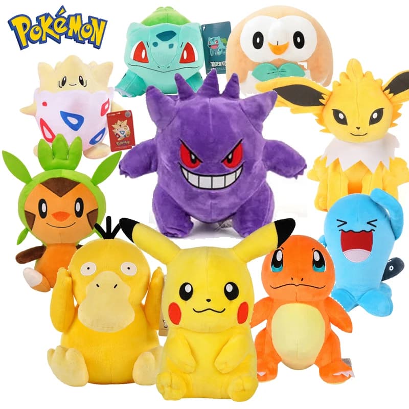 40 stili Anime Pokemon Kawaii Pikachu peluche bambola giocattoli carino Gengar Dragonite Cartoon Piplup giocattoli per bambini cartone animato regalo di natale