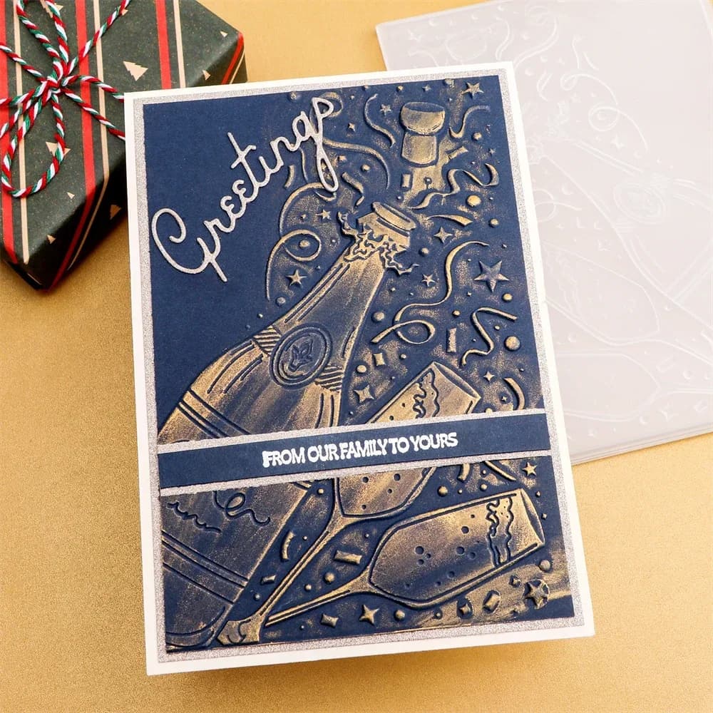 Vintage Halloween Swirling Florals Holly and Candles 3D Embossing Folder for DIY Scrapbook Adding Texture Paper Christmas Crafts