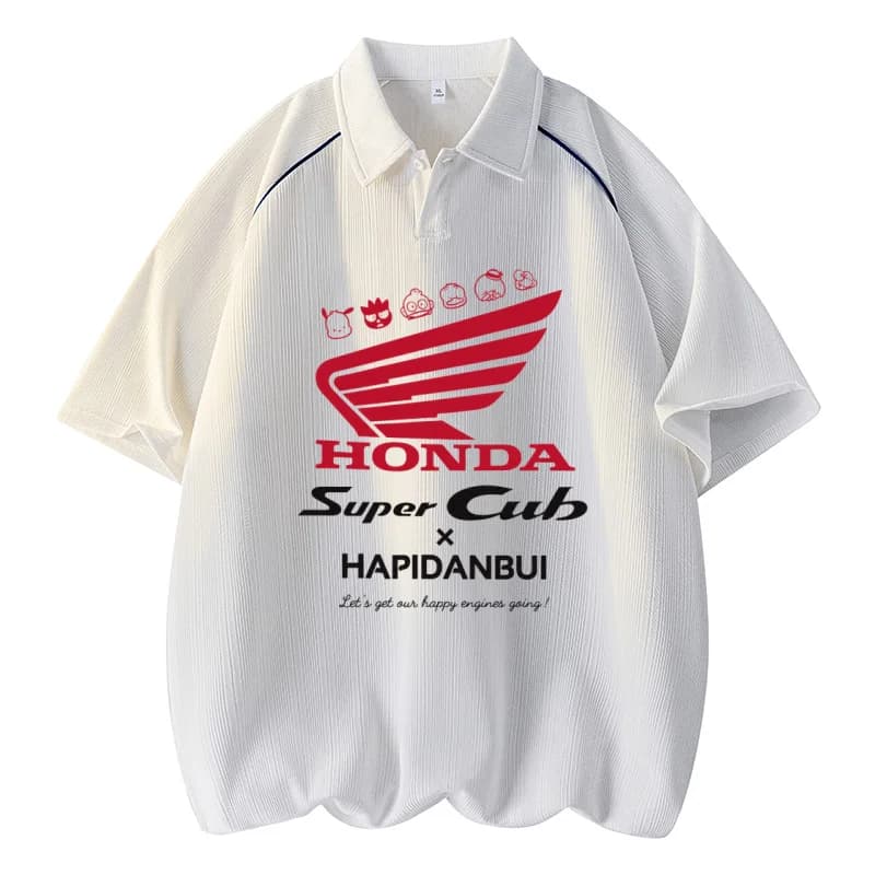 Honda 26 retro personality short-sleeve motorcycle riding top, pure cotton T-shirt, suitable for going out shopping.