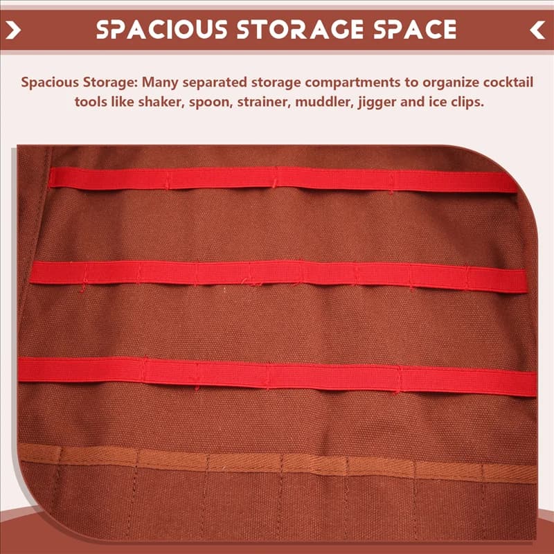 Borsa da trasporto per barista Barista creativo Kit di attrezzi in tela per barista Confezione di strumenti per bar Set di shaker per cocktail Solo borsa di stoccaggio-Y78A