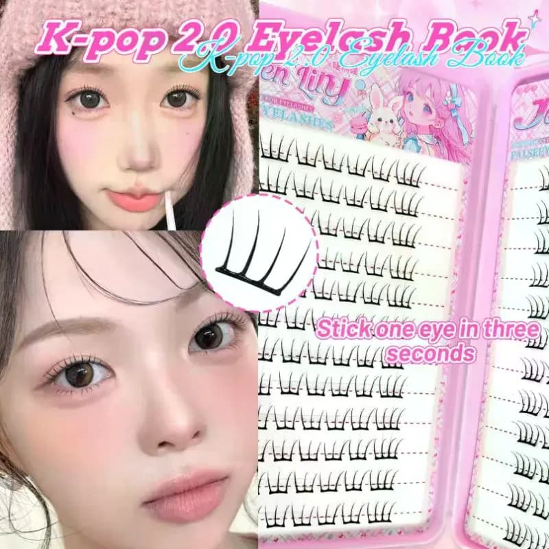 Stylish False Eyelashes Inspired Comic Fluffy Clustered Slender Self-Adhesive Segmented Everyday