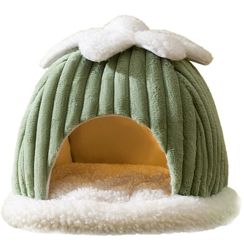 Soft Warm Pet Basket Cat House Sofa Snow House Cat Bed Cushion Medium Dog Bed House Pet Supplies Accessories
