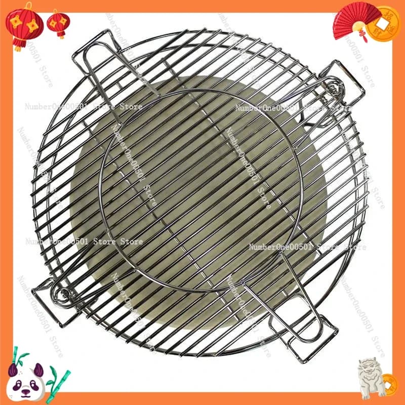 Ceramic BBQ Grill Accessories Pizza Stone Stainless Steel Multifunction Baking Set for Outdoor Cooking