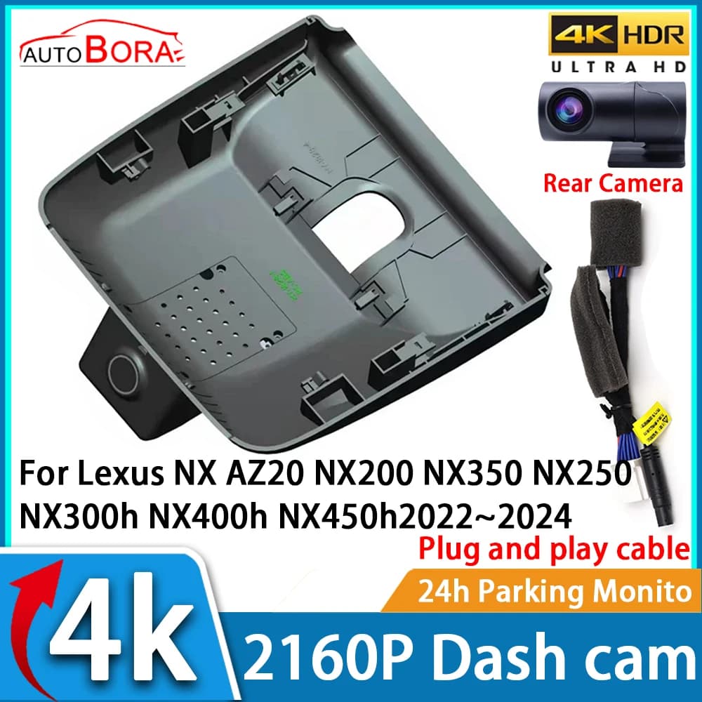 Video Recorder for Cars with Night Vision UHD 4K 2160P DVR Dash Cam for Lexus NX AZ20 NX200 NX350 NX250 NX300h NX400h NX450h 2022~2024