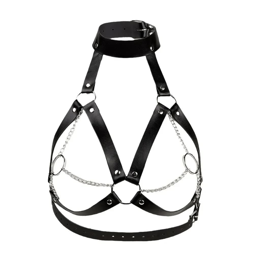 Top da donna Pastel Goth, Reggiseno con lacci, Reggiseno a gabbia, Reggiseno con cinghie, Reggiseno harness, Cintura bondage, Body harness, Abbigliamento per rave, Giochi per adulti