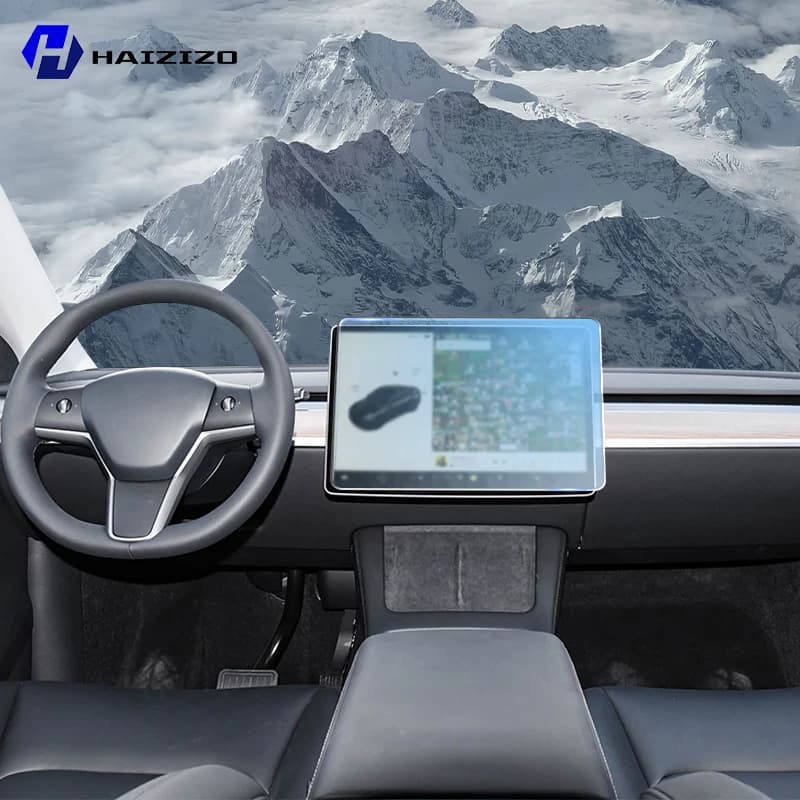 Per Tesla Model Y 2021-2024 Protezione opaca per schermo interno auto, pellicola TPU antigraffio per console GPS e schermo LCD