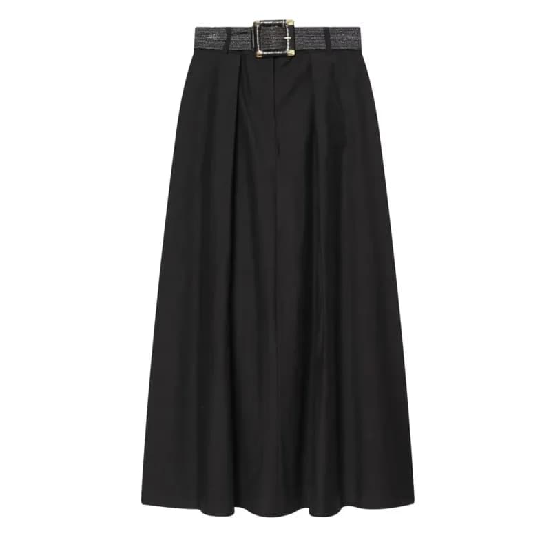 Gonna Midi da Donna Primavera Estate 2026 Nuova Casual a Vita Alta con Cintura Gonne Lunghe a Trapezio alla Moda Femminile
