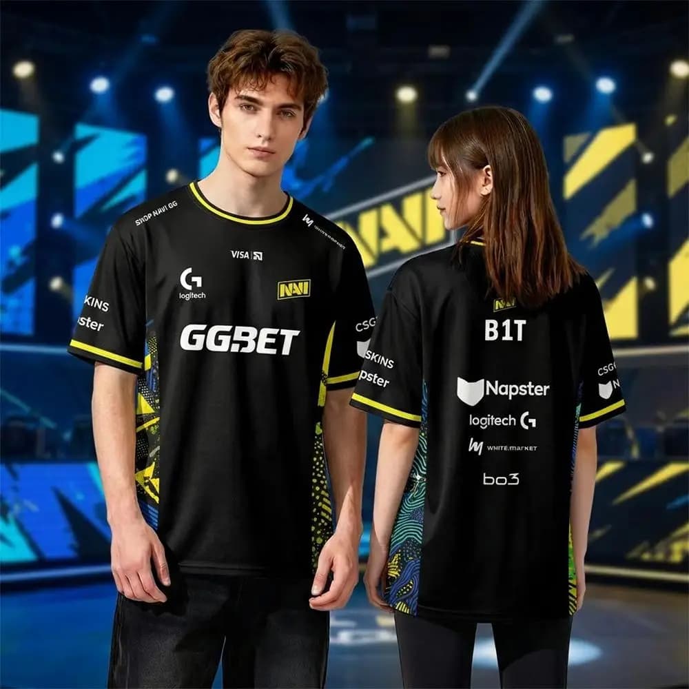 NAVI Esports Club 2026 Nuove Divise Ufficiali Uomo e Donna CS2 B1T Aleksib Magliette da Allenamento Quotidiano Personalizzabili per i Fan